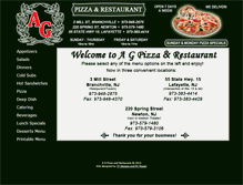 Tablet Screenshot of agpizzaandrestaurant.com